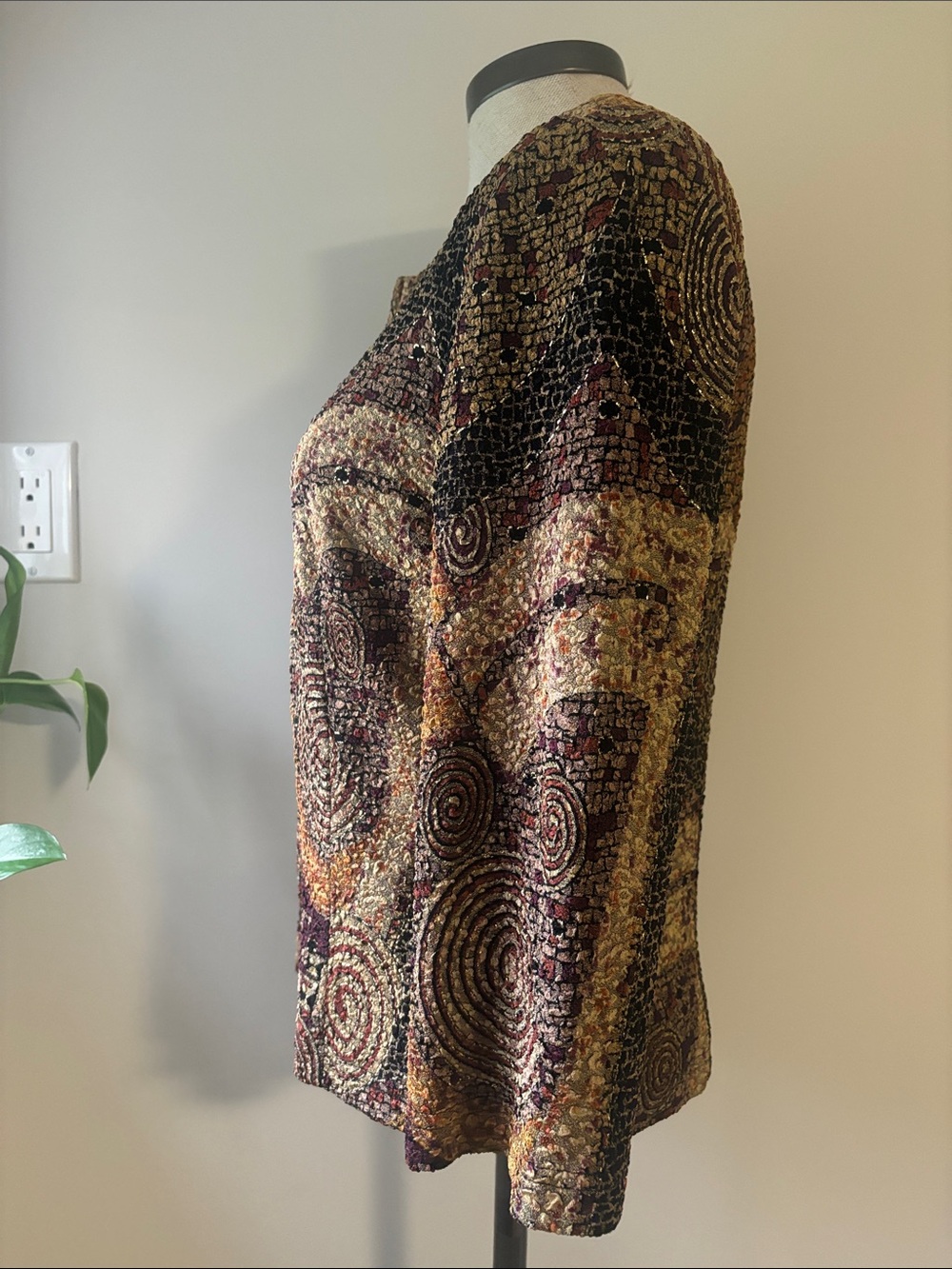 JOSEPH RIBKOFF vintage zip up blouse - Picture 2 of 8